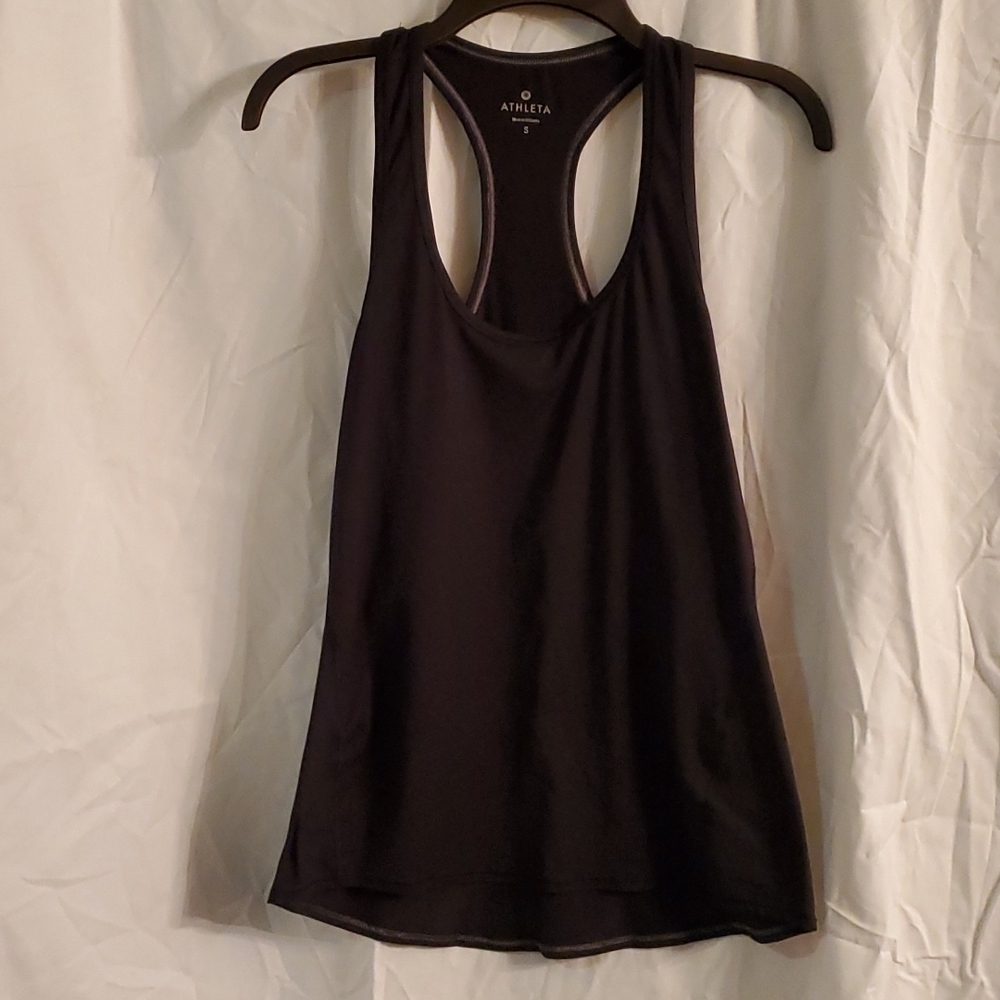 Athleta Tank Top Womens Size S Black Racerback